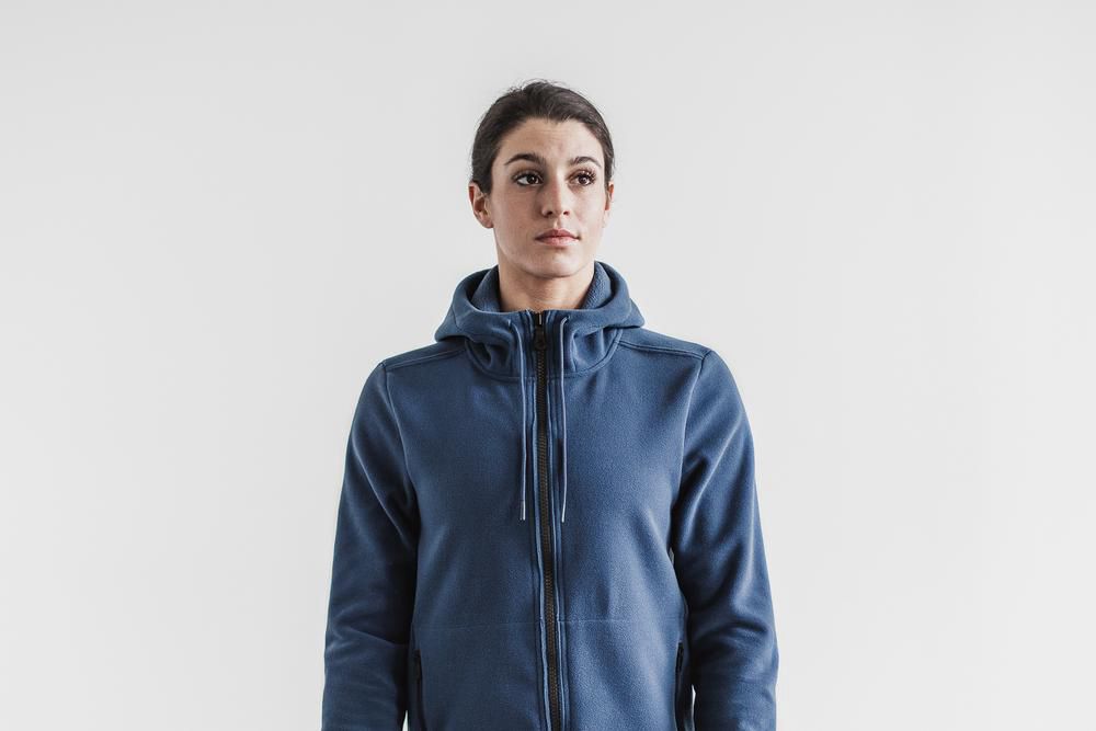 NOBULL Arctic Zip-Up Ceketler Bayan - Mavi - Turkiye (JOB-073186)